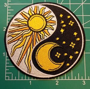 2/$10 Sun and Moon Ying-Yang Embroidered Patch